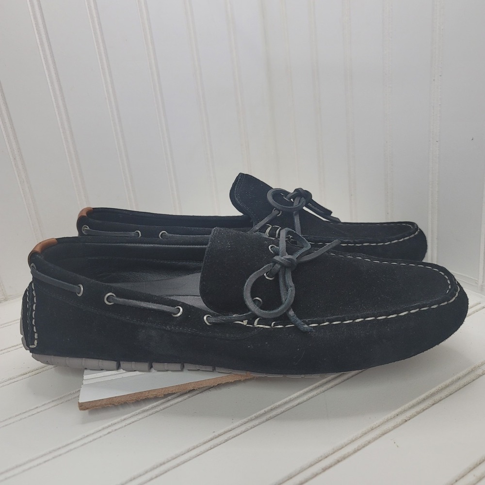 Cole Haan Moc Loafer Mens 11.5M Black Suede Zerogrand Driving Camp C25991